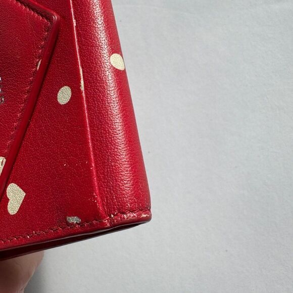 Balenciaga Heart-Patterned Red Wallet Key Card Holder - Picture 7 of 7